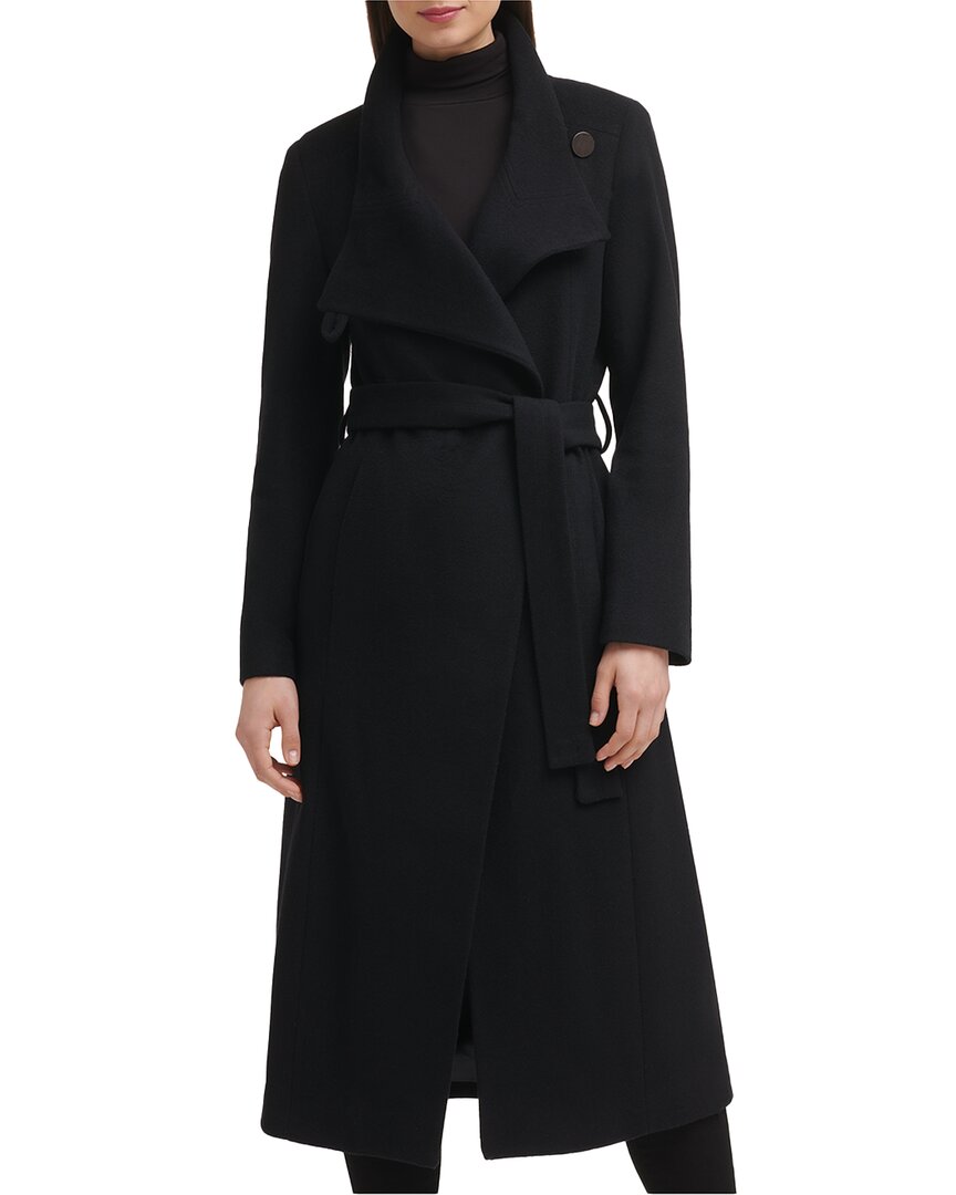 KENNETH COLE KENNETH COLE WOOL-BLEND BELTED MAXI COAT