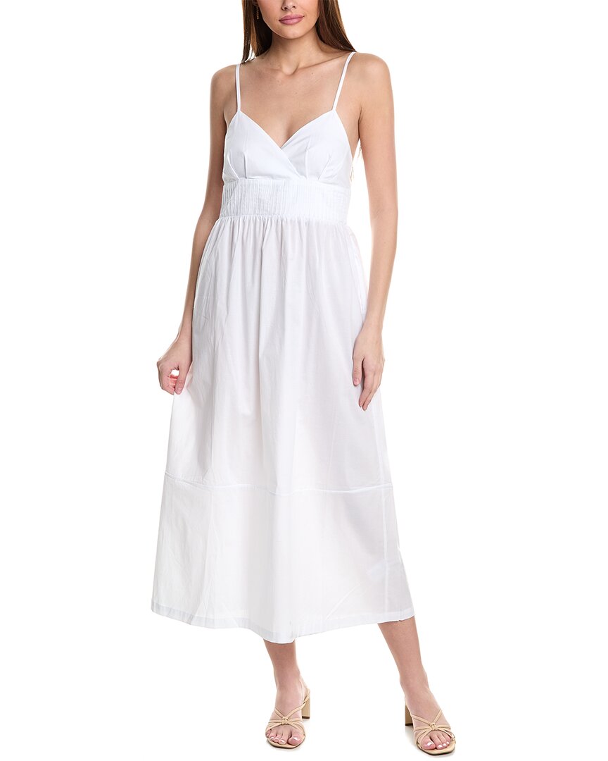 Alpha Studio Midi Dress In White