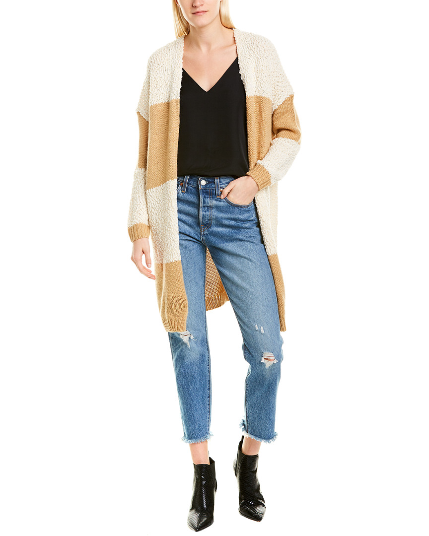 Image of city sleek Popcorn Wool-Blend Cardigan