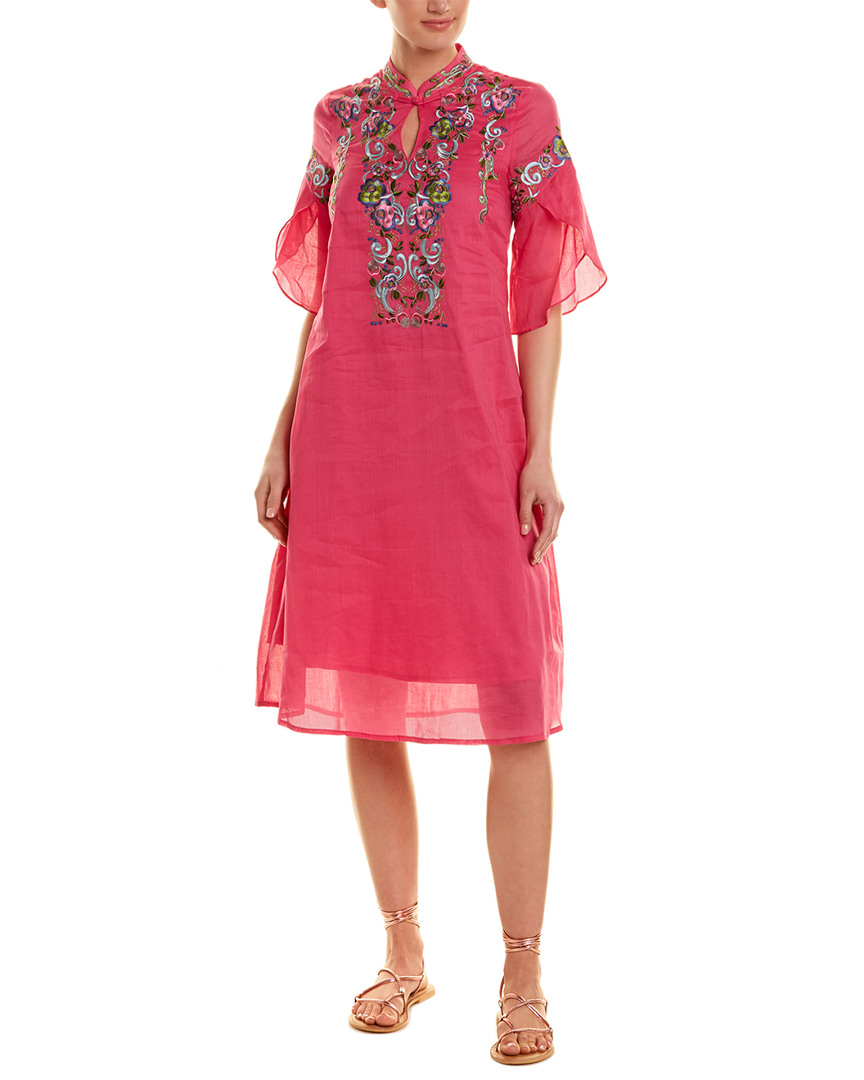 Image of Zeraco Lanyayi Silk & Linen-Blend Shift Dress