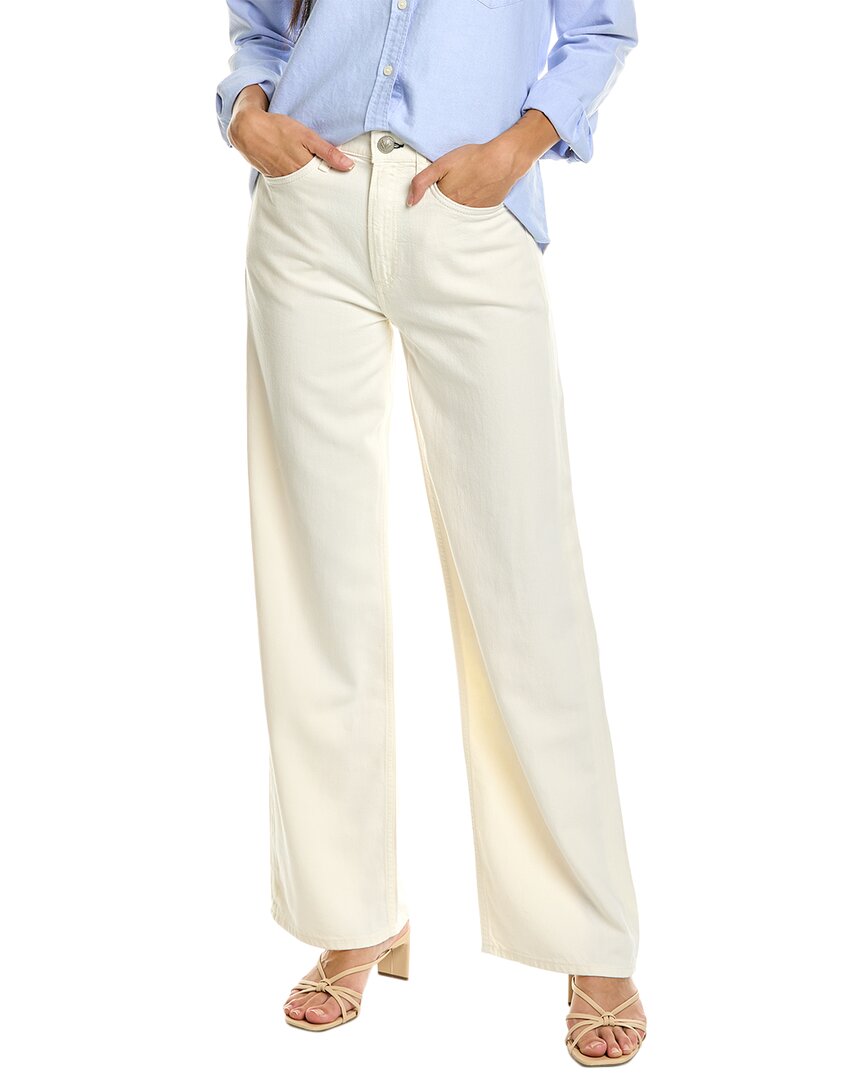 Rag & Bone Featherweight Andi High Rise Wide Leg Jeans Ecru In White