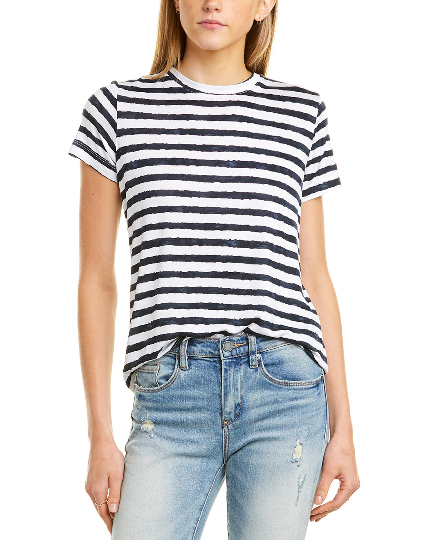 Image of Three Dots Painted Stripe T-Shirt