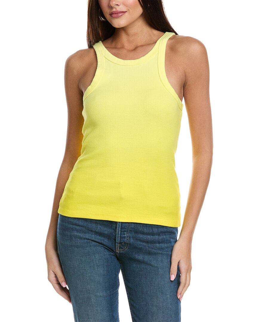 Shop Mother Denim The Chin Ups Tank In Yellow