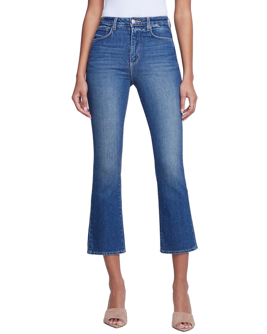 L Agence June Cropped Stovepipe Jean In Huxley In Blue