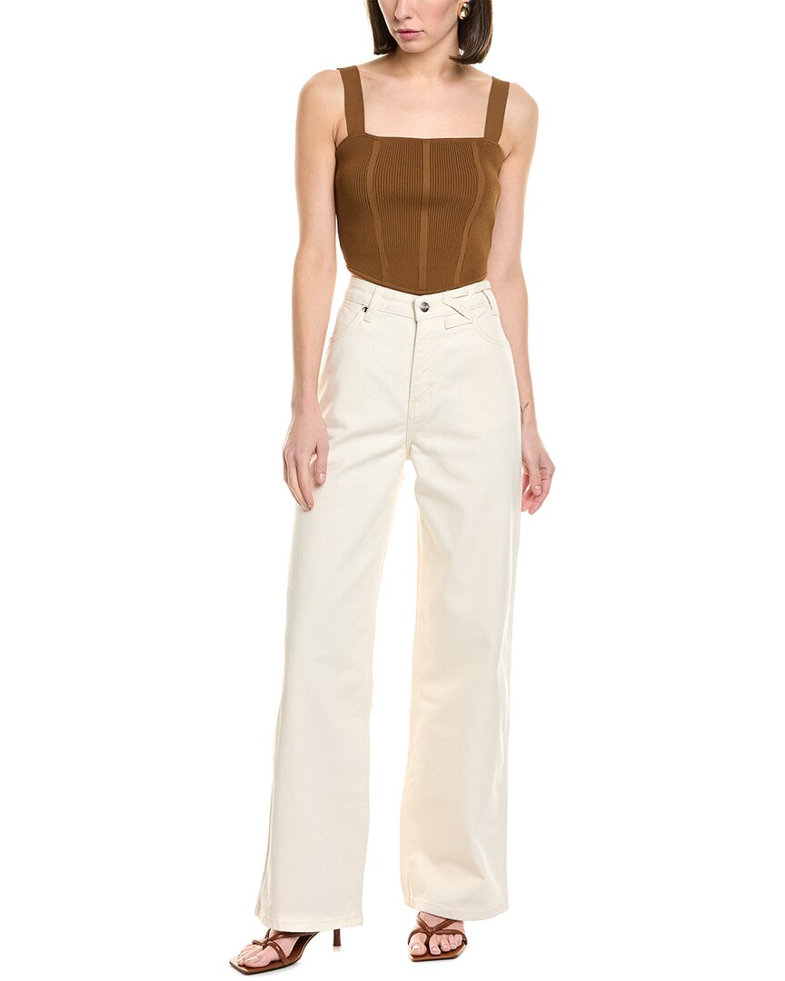 Shop Staud X Wrangler The Loose Cream Wide Leg Jean