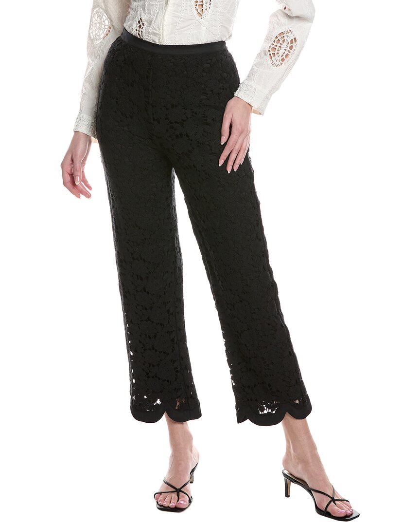 REBECCA TAYLOR REBECCA TAYLOR RETRO LACE SILK-BLEND PANT
