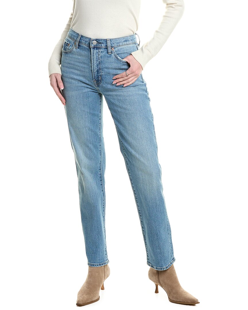 Pistola Charlie High Rise Ankle Cut Raw Hem Denim Jeans In Getaway Vintage In Blue