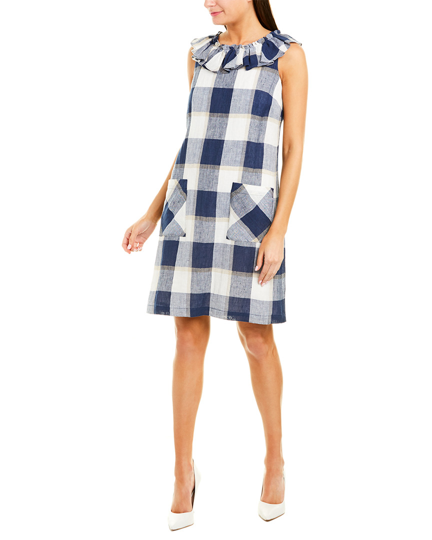 Image of Sara Campbell Linen-Blend Shift Dress
