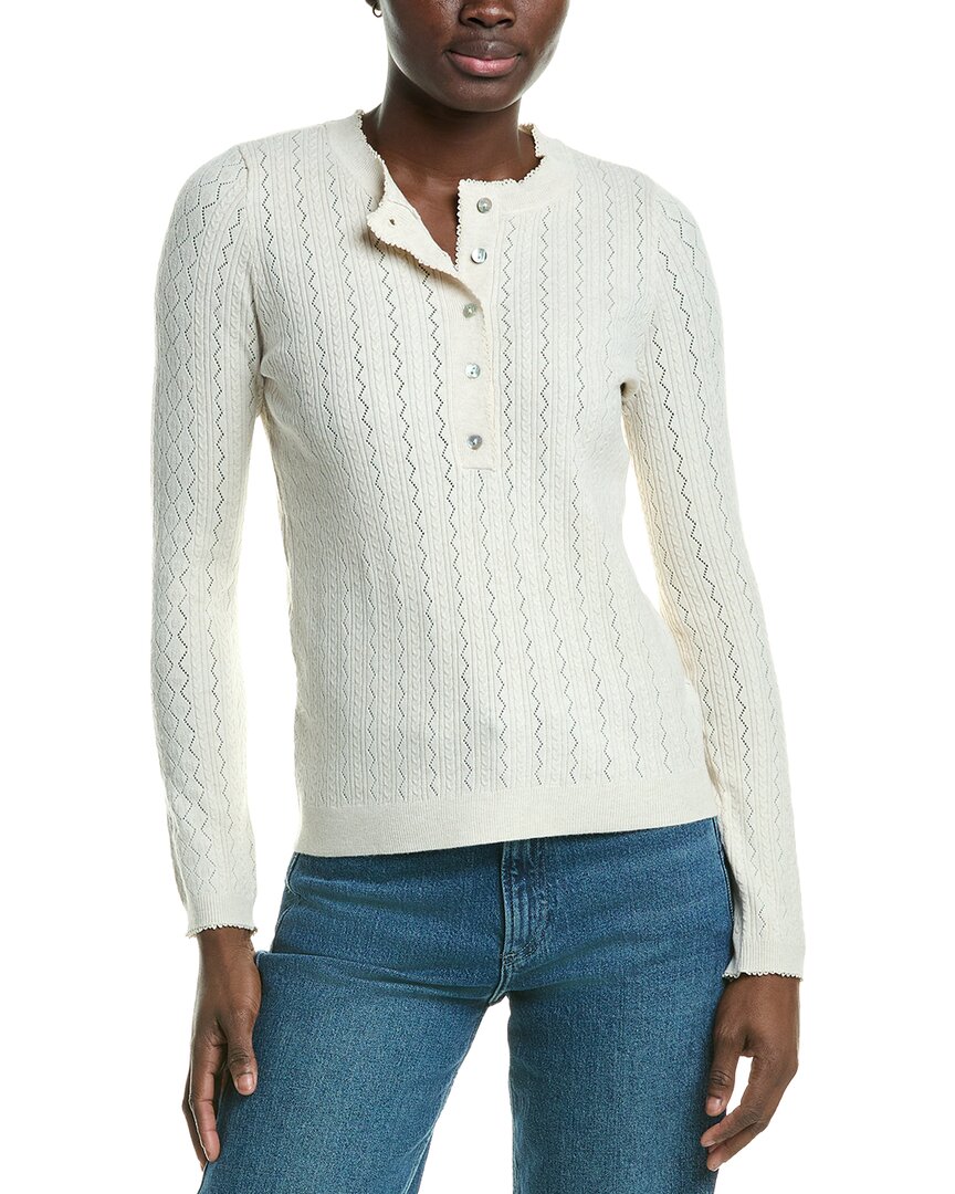 Design History Henley Sweater In White
