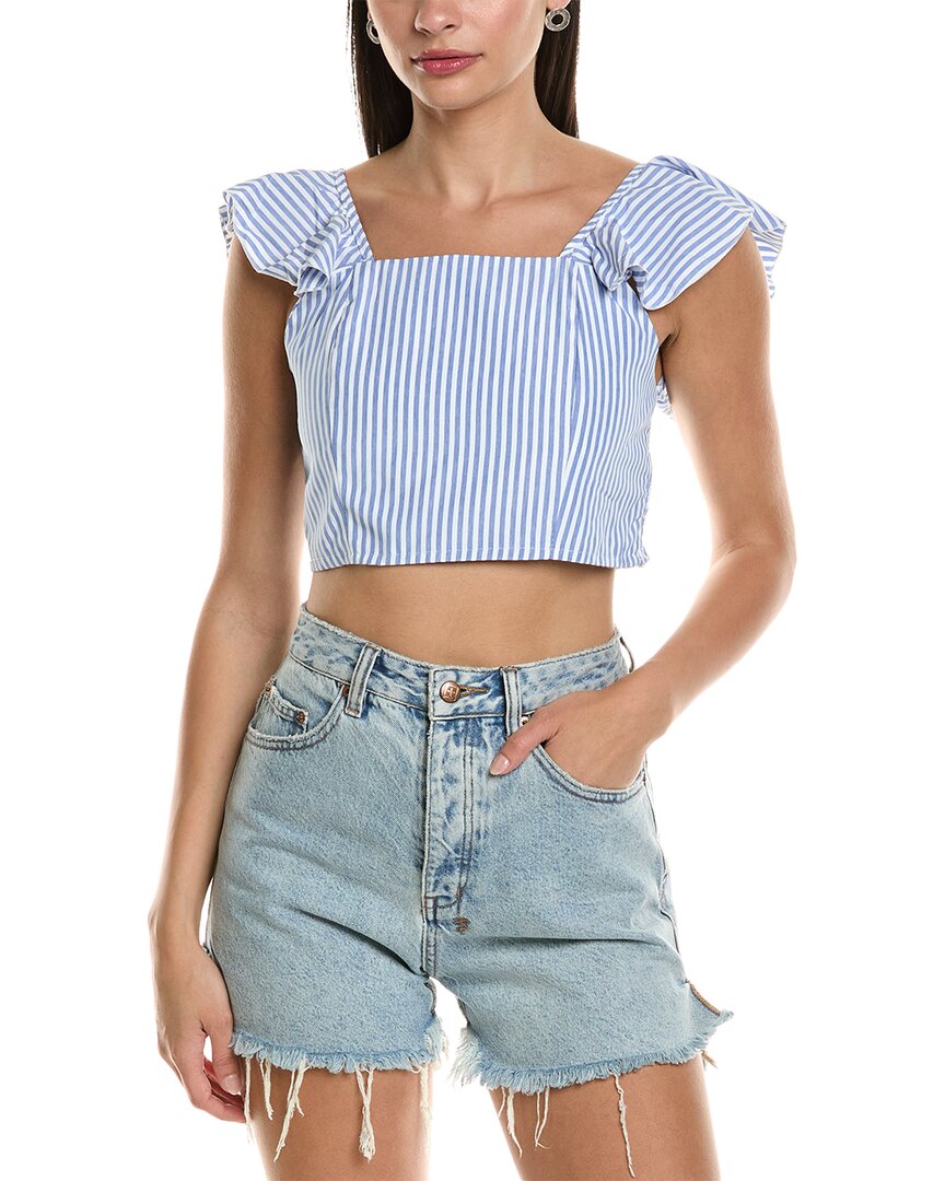 Reveriee Crop Top In Blue