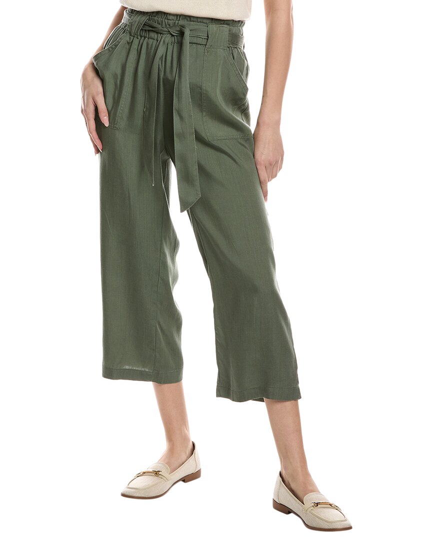 Nanette Lepore Nanette By Tie Waist Paperbag Pant In Green