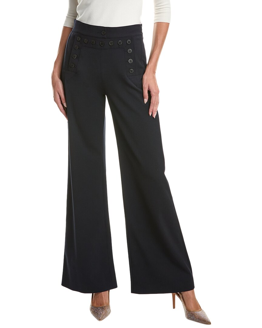 Weekend Max Mara Galli Wool-blend Trouser In Blue