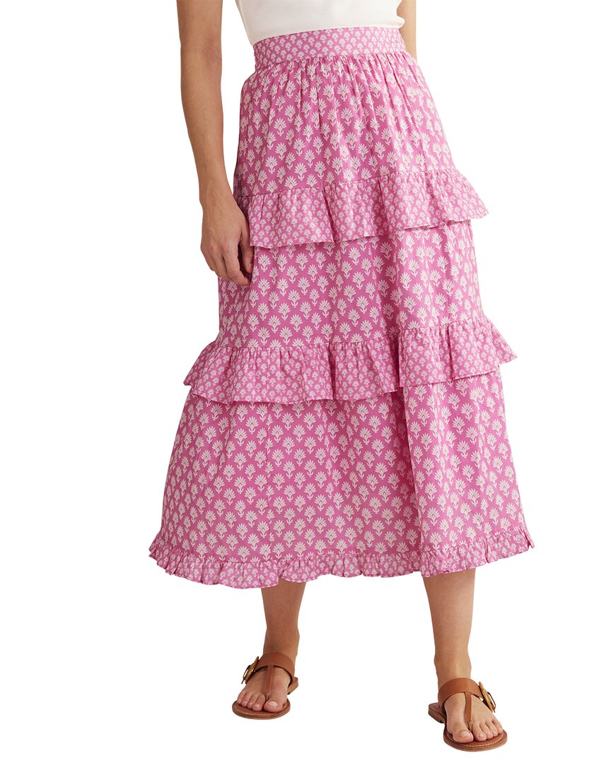 Shop Boden Tie Waist Tiered Maxi Skirt