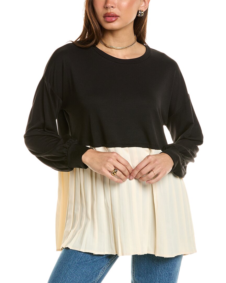 Bobeau Twofer Top In Black