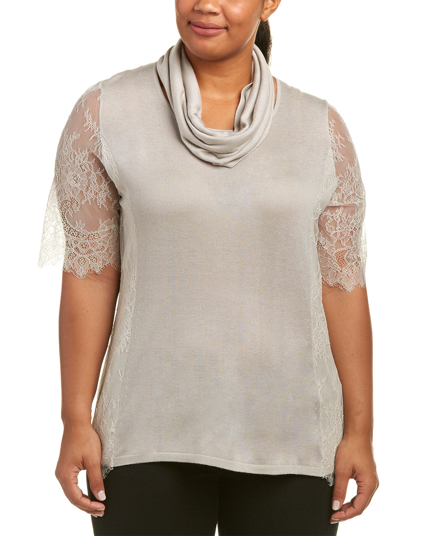 Image of Marina Rinaldi Silk & Cashmere-Blend Top
