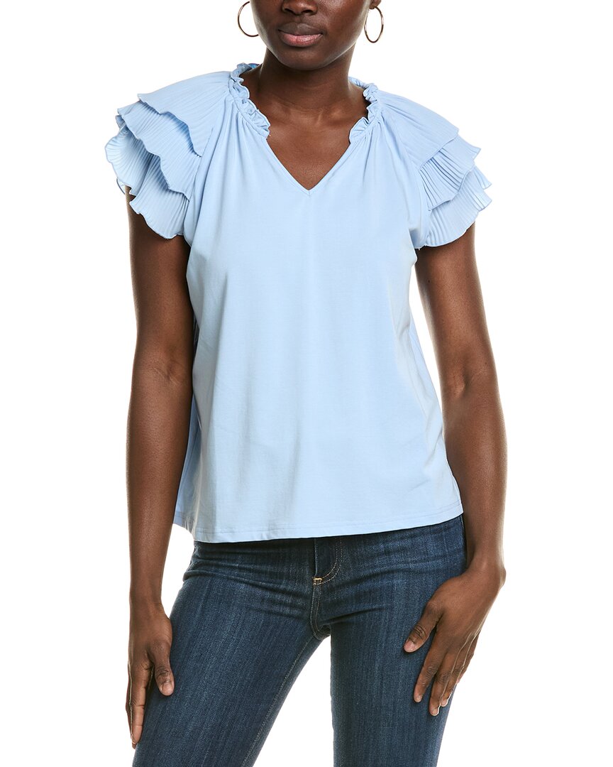 Nanette Lepore Nanette Pleated Tiered Sleeve Blouse