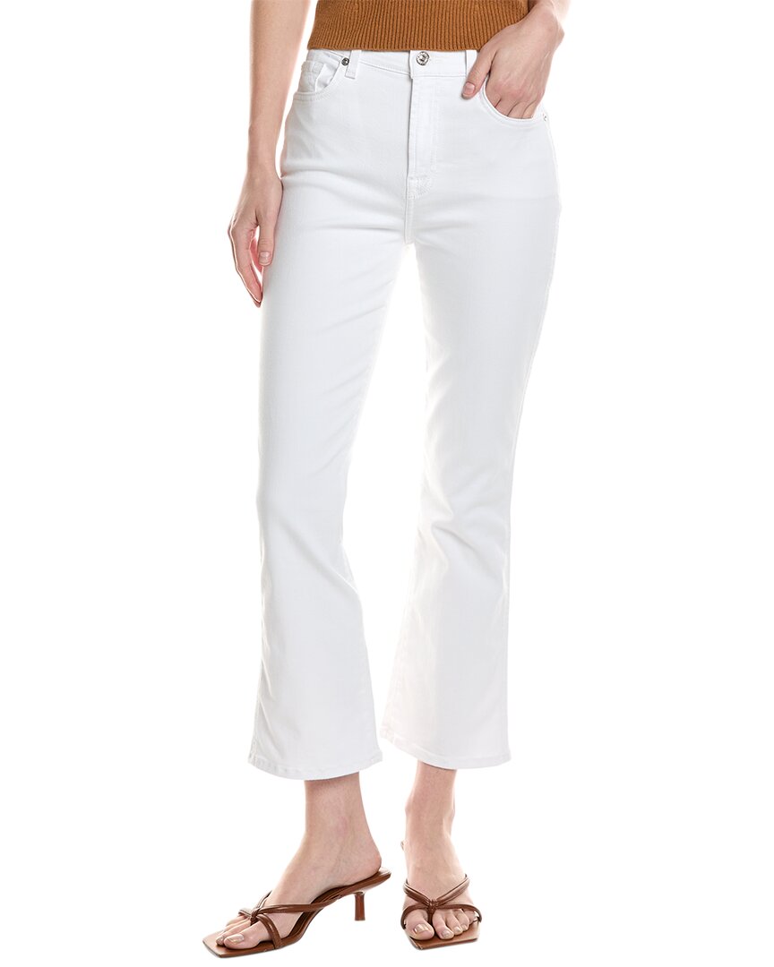 7 For All Mankind High-waist Luxe White Slim Kick Jean