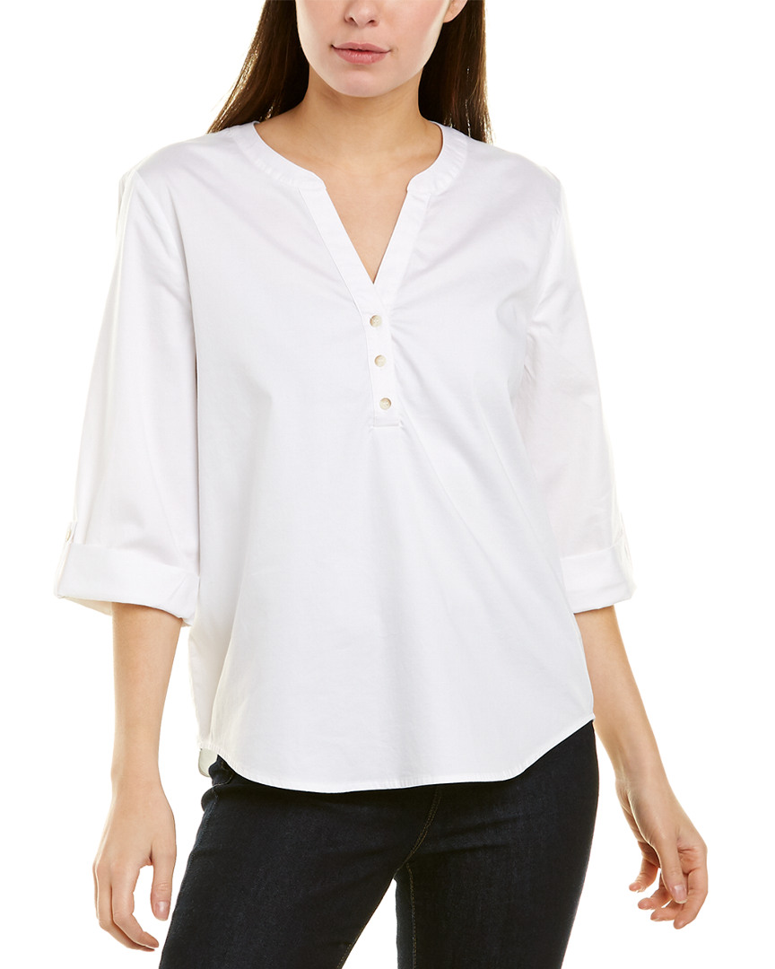 Nydj Henley Popover Women's White Xs 889982770046 | eBay