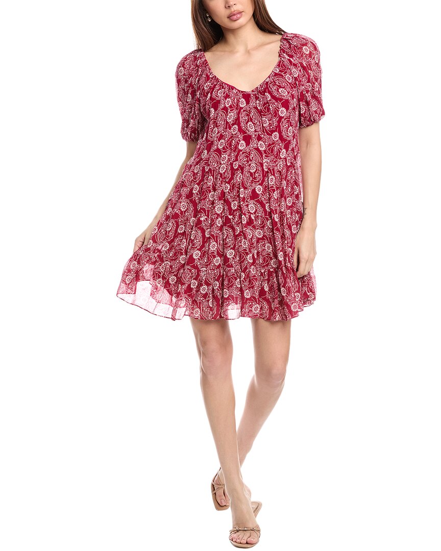 REBECCA TAYLOR REBECCA TAYLOR MONARCH FLEUR TIERED SILK-BLEND MINI DRESS
