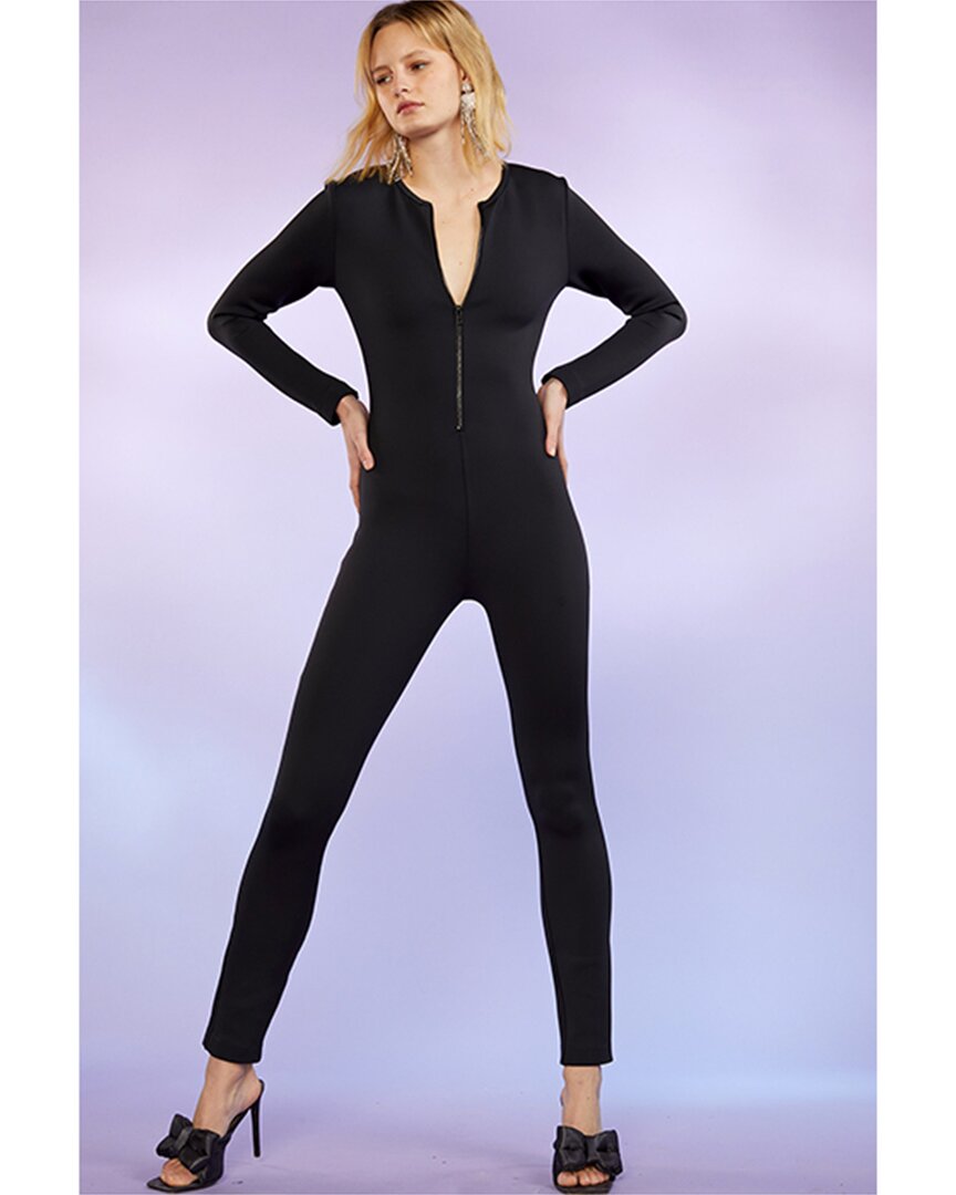 Shop Cynthia Rowley Bonded Jumpsuit In Black