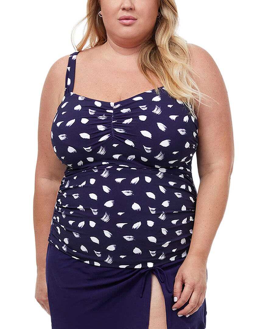 Shop Profile By Gottex Light As A Feather Sweetheart Tankini Top In Blue