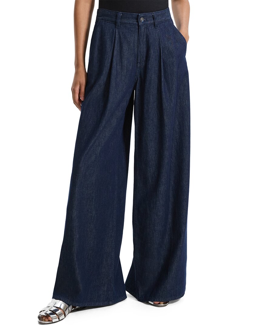 Theory High-rise Wide-leg Jeans In Blue