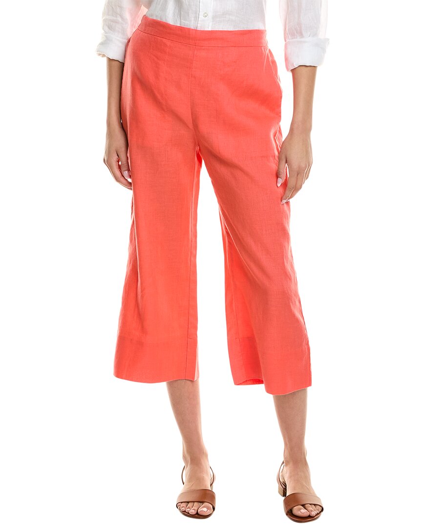 Shop Hiho Mellow Linen Capri Pant In Red