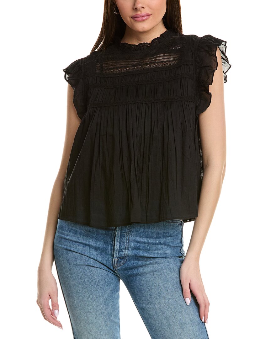 Shop Velvet By Graham & Spencer Inessa Blouse In Black