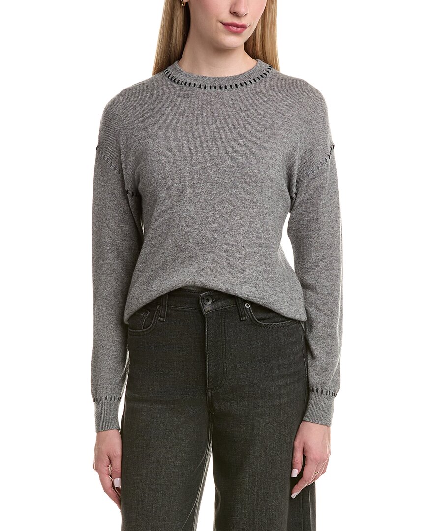 Bruno Magli Classic Turtleneck Wool & Cashmere-blend Sweater In Gray