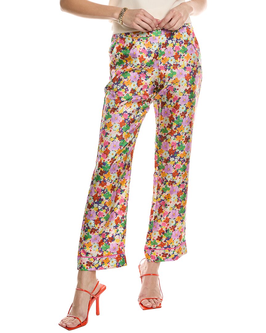 Borgo De Nor Eden Silk Trouser In Orange