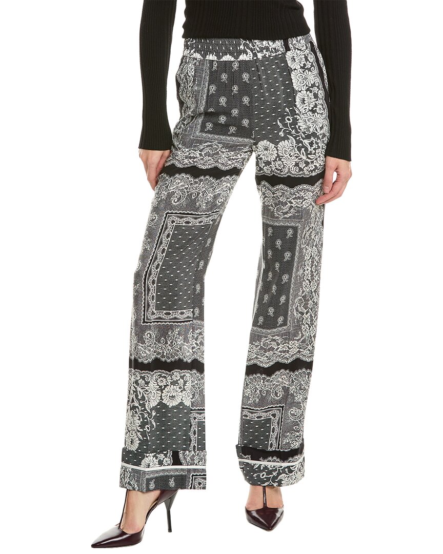 Red Valentino Silk Pant In Black