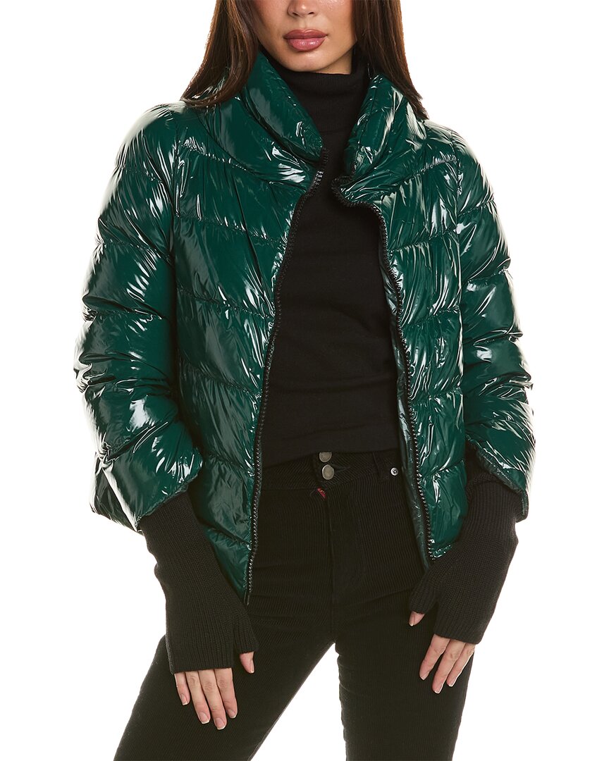 Shop Herno Gloss Jacket In Green