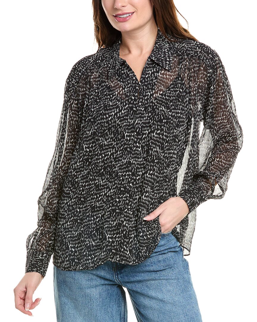 Rag & Bone Emmy Long-sleeve Blouse In Black