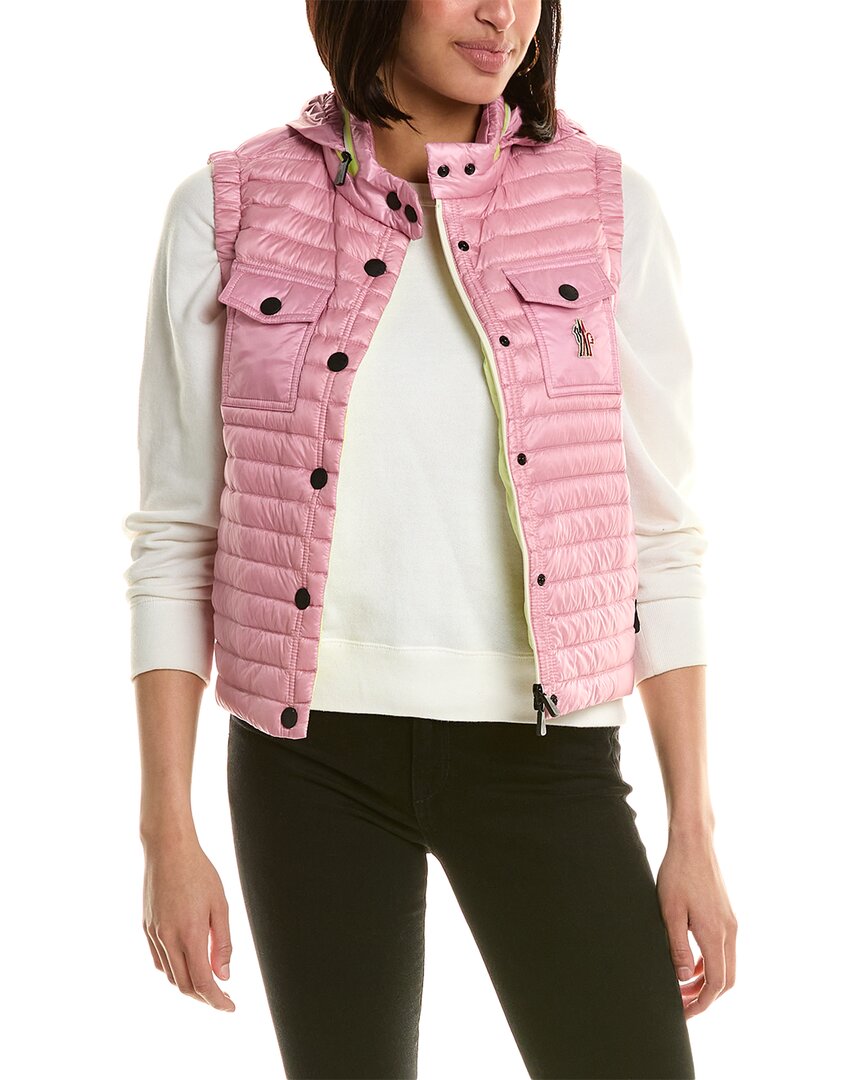 Moncler Gles Padded Jacket In Pink