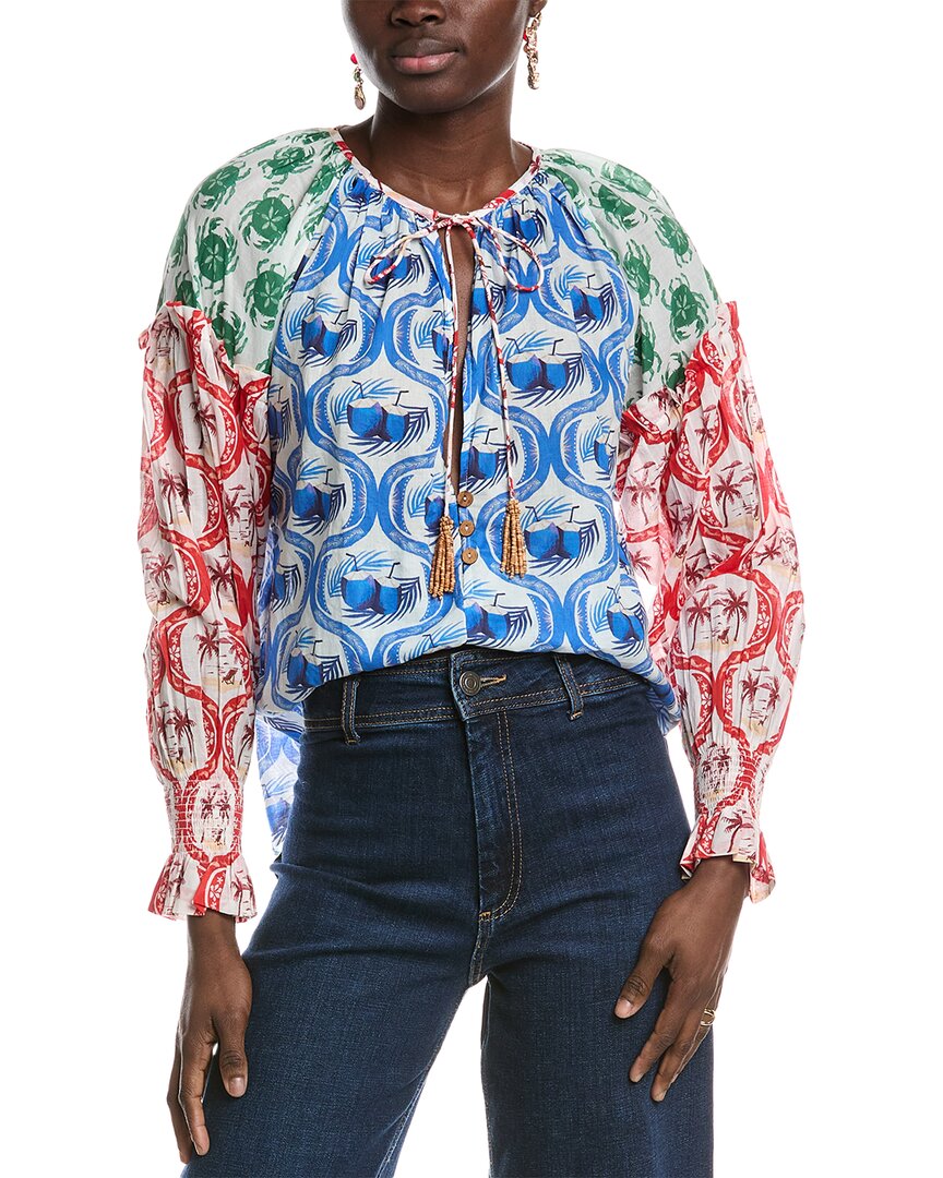 Farm Rio Multicolor Summer Mix Blouse