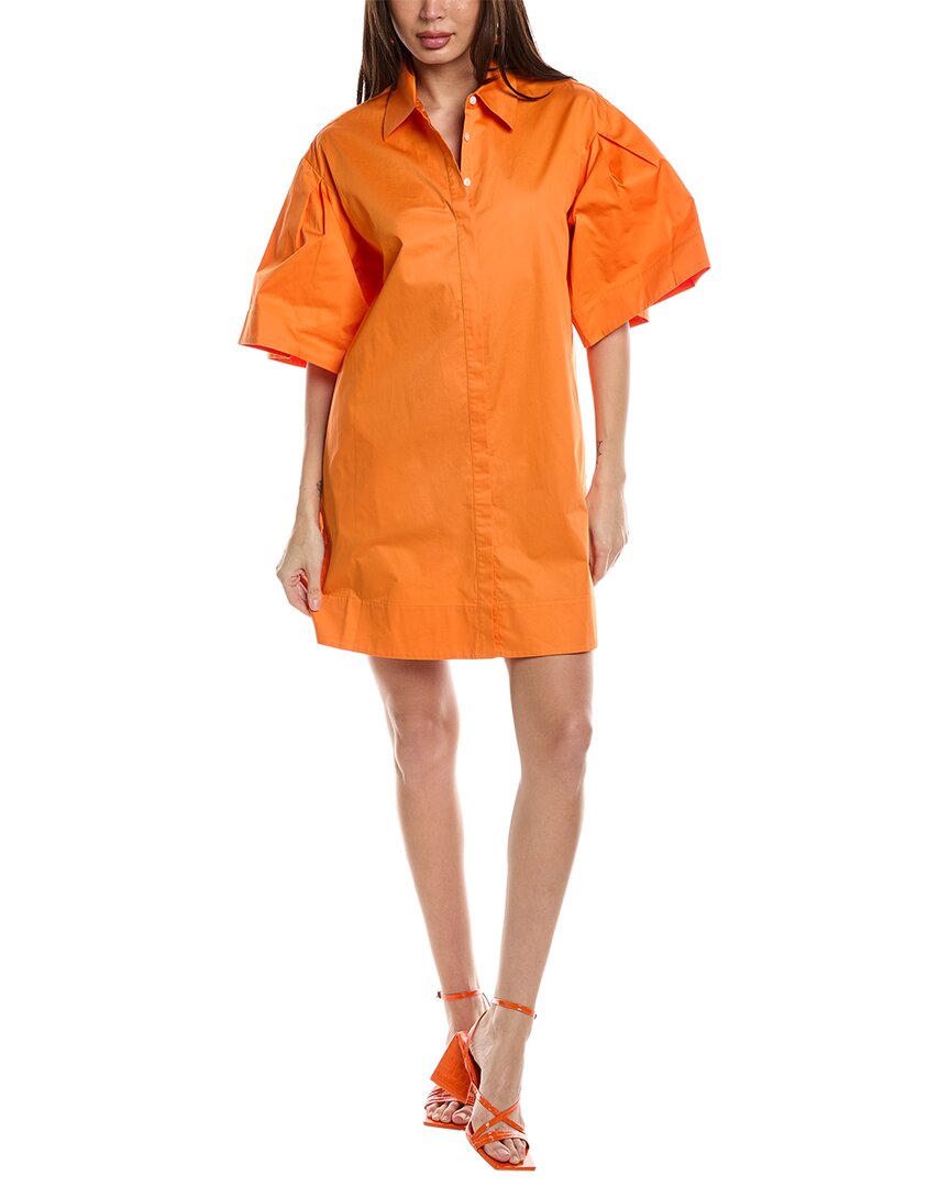 Jason Wu Balloon Sleeve Shirtdress In Orange