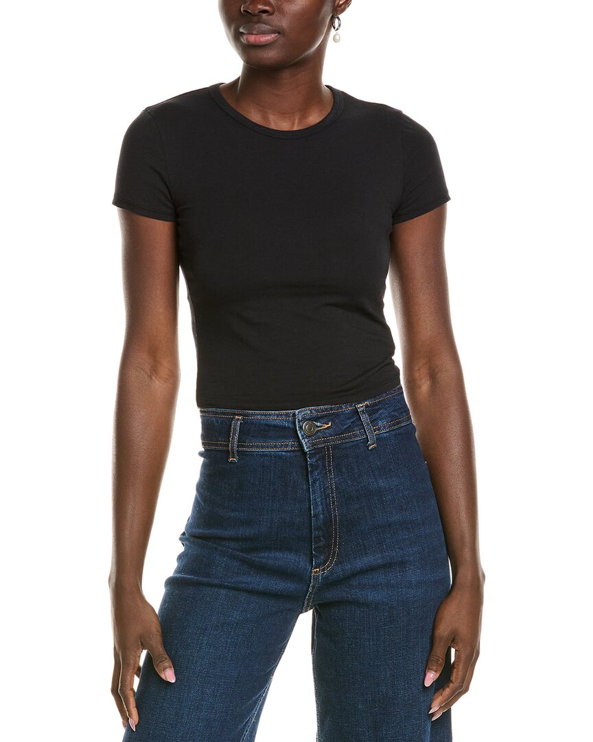 Tシャツ・カットソー JAMES PERSE Women Tops WRFJ3003 MGA BLACK James Perse Womens Crewneck T-Shirt, 1, Black at Amazon