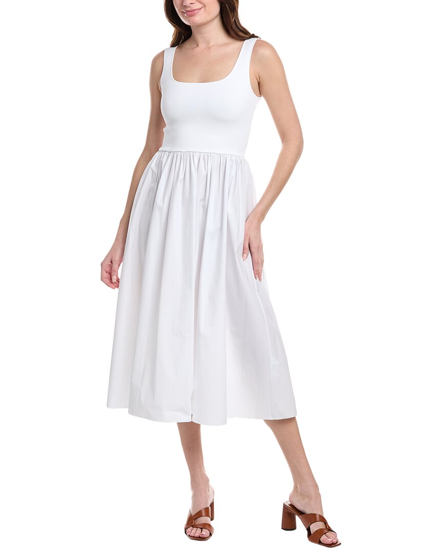 Theory Sleeveless Volume Dress In White