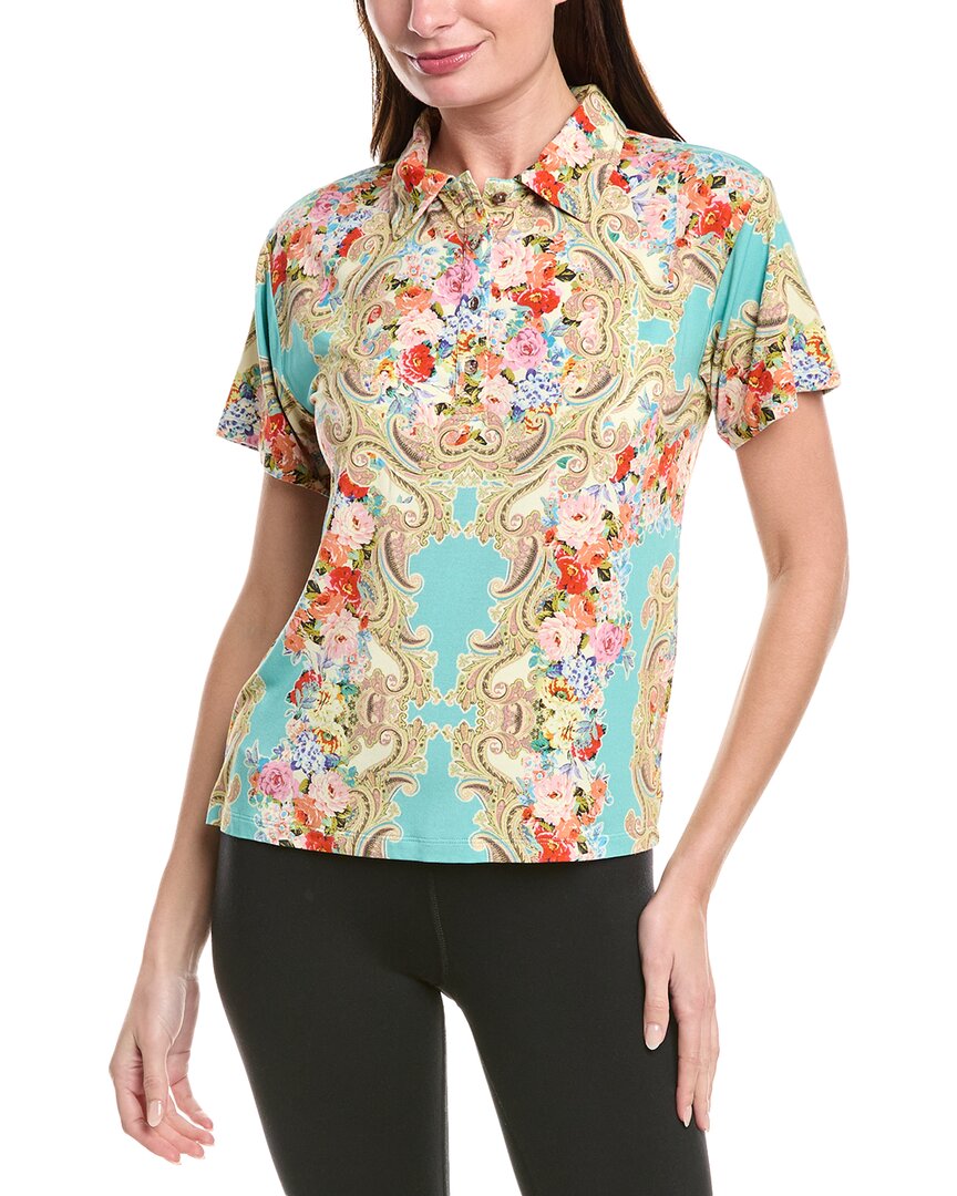 Johnny Was Rivoray Polo T-shirt In Blue