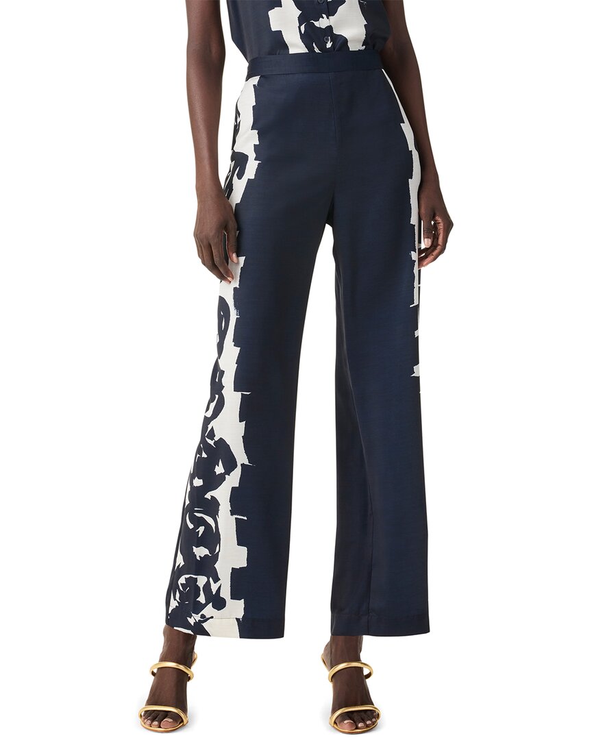 Nic + Zoe Nic+zoe Rose Bloom Wide Leg Pants In Blue