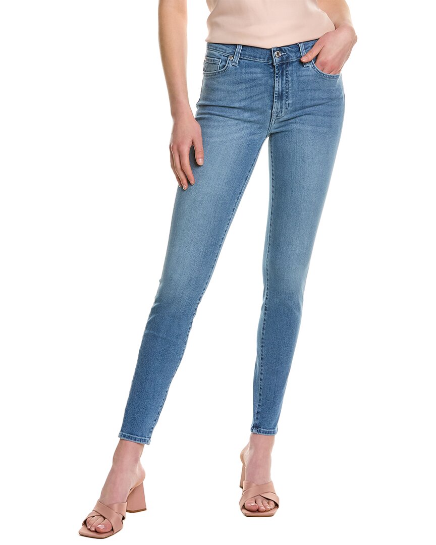 7 For All Mankind Aubrey Ultra High Waist Ankle Skinny Jeans In Blue