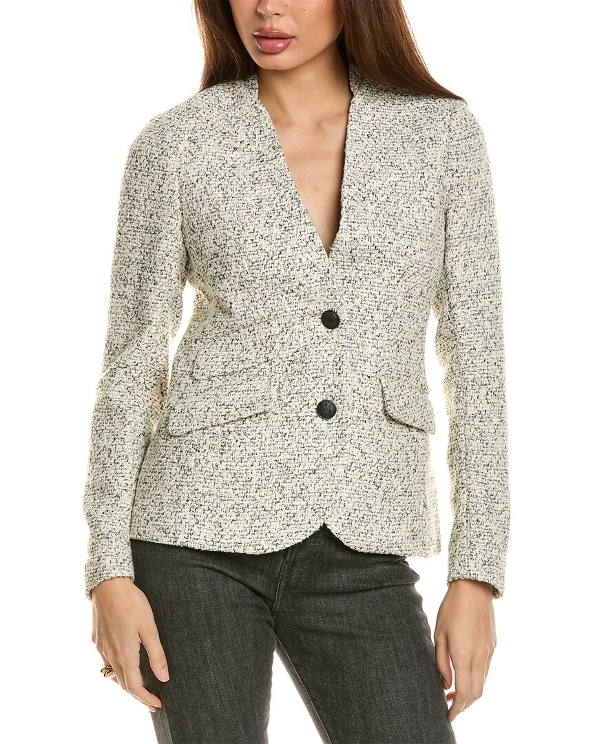 Rag & Bone Elise Tweed Blazer In White