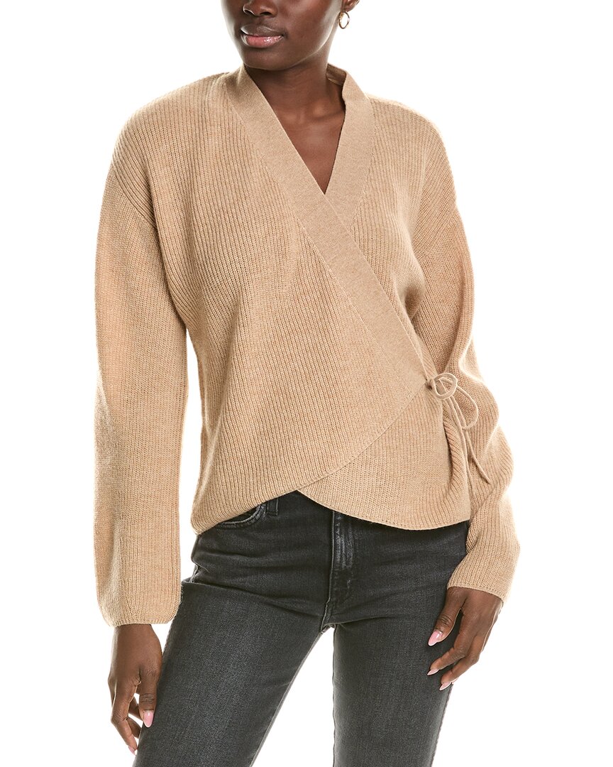 BRODIE CASHMERE BRODIE CASHMERE WOOL & CASHMERE-BLEND RIBBED WRAP CARDIGAN