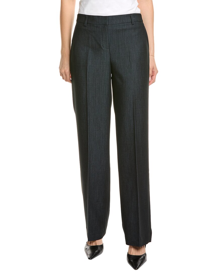 Shop Anne Klein Fly Front Slash Pocket Pant In Blue