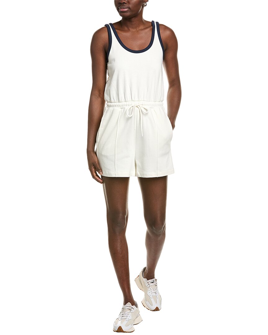 Sweaty Betty After Classic Organic Cotton Blend Romper In White