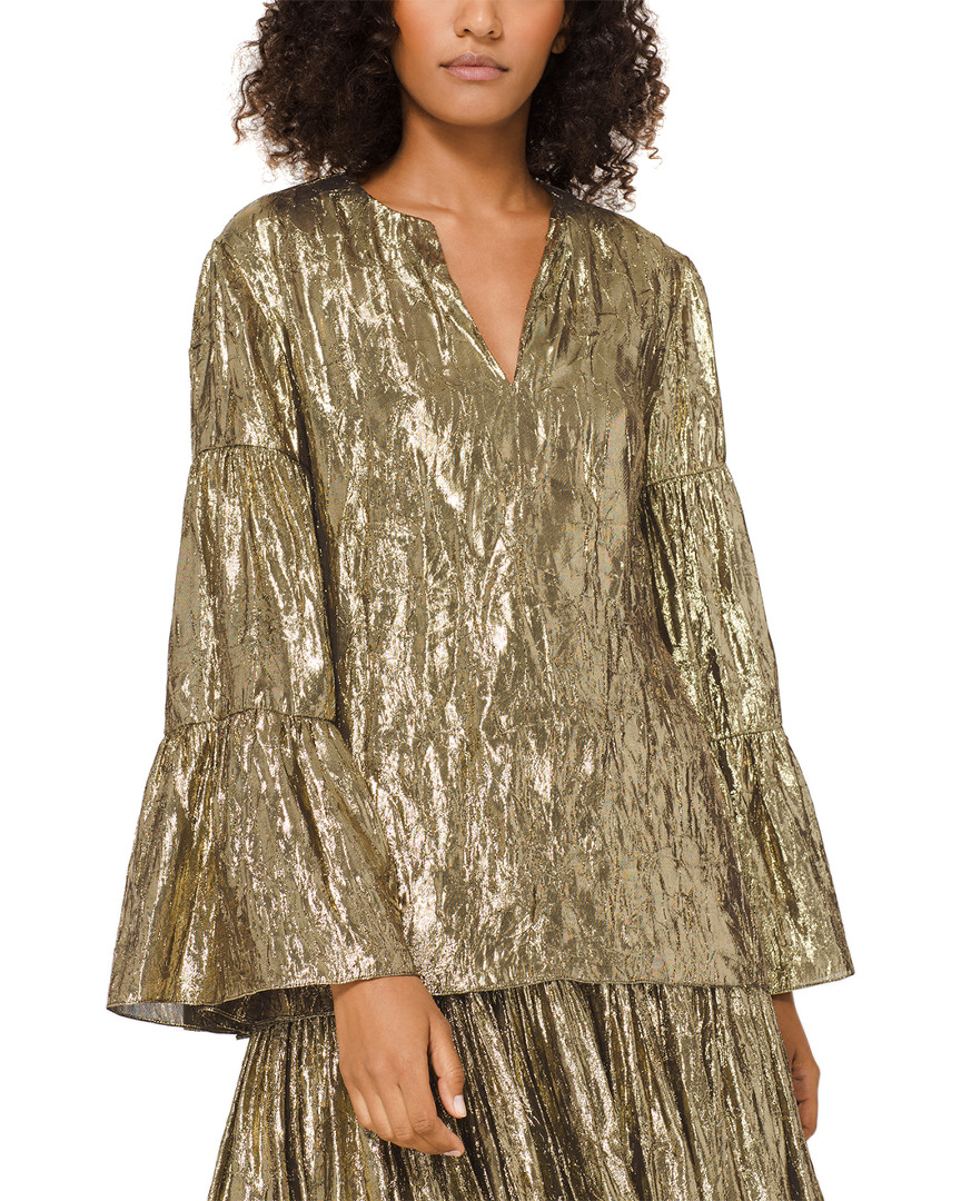 Image of Michael Kors Collection Silk-Blend Top