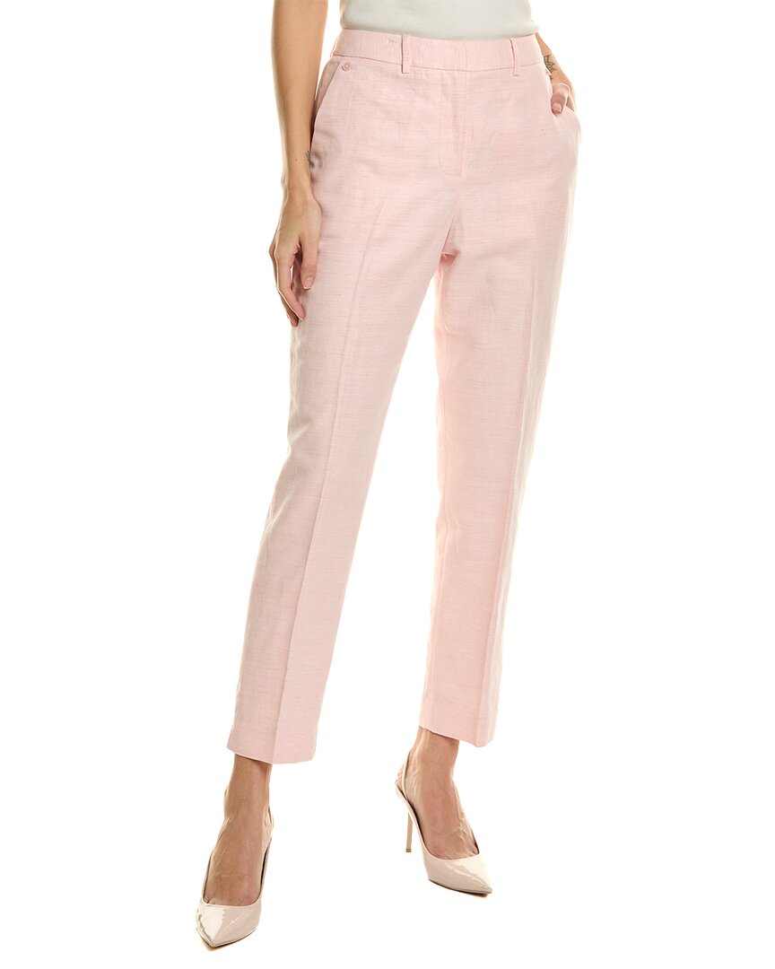 Shop Elie Tahari The Reese Linen-blend Pant In White