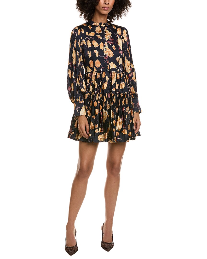 Ted Baker Button-down Mini Dress In Blue