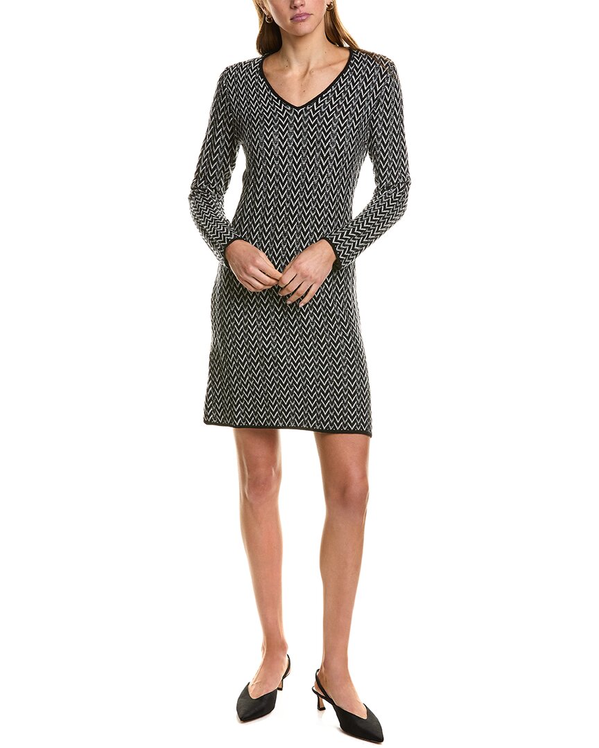 Kier + J Wool & Cashmere-blend Sweaterdress In Black