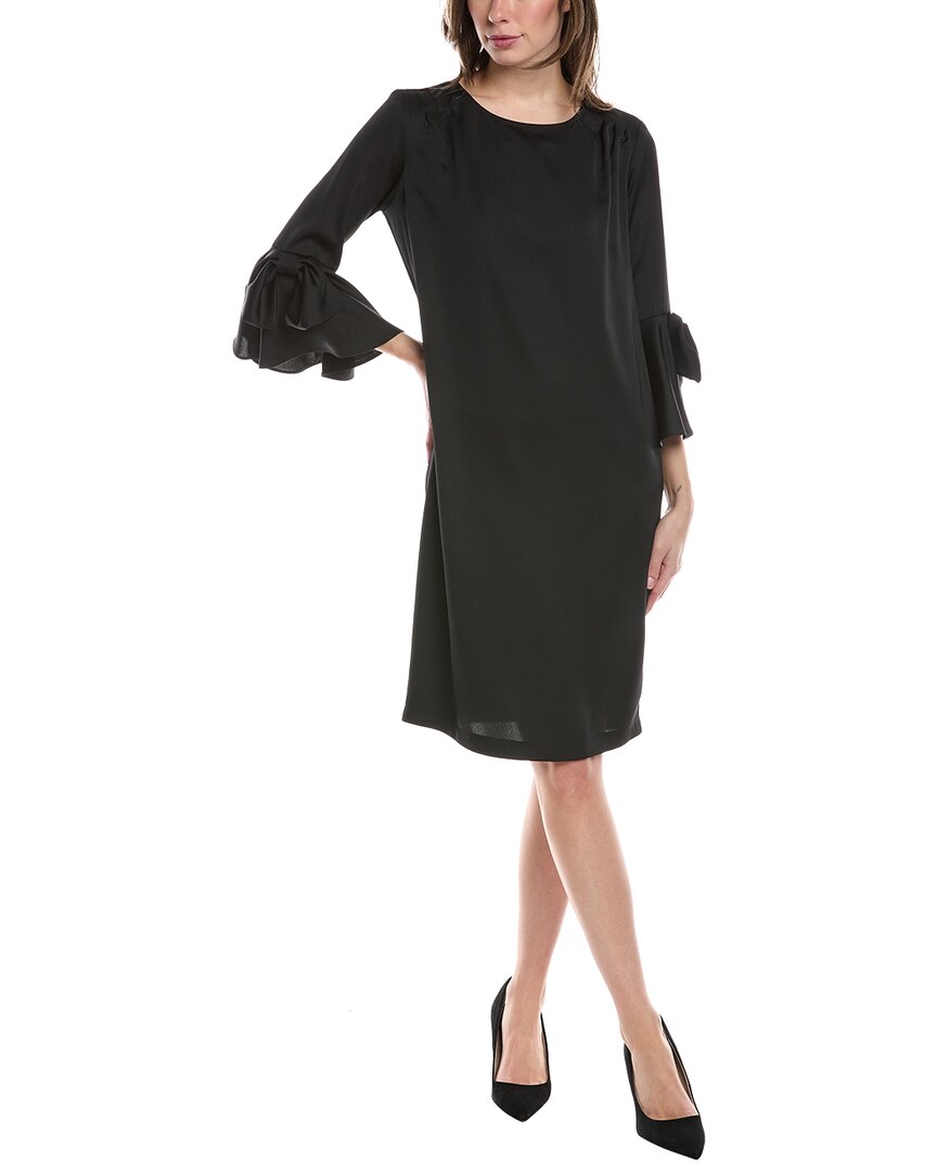 Joseph Ribkoff Ruffle Sleeve Dress In Black In Black